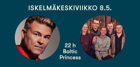 Ressu Redford sekä Komiat 8.5.2024 Baltic Princessin Iskelmäkeskiviikkoristeilyllä